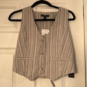 Striped Vest with Buttons
